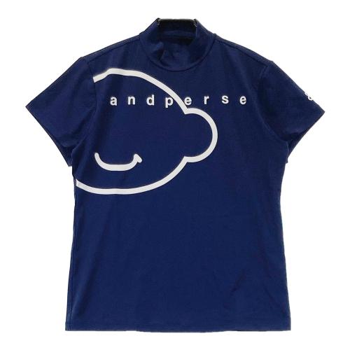 AND PER SE アンパスィ 2022年モデル ハイネック 半袖Tシャツ ネイビー