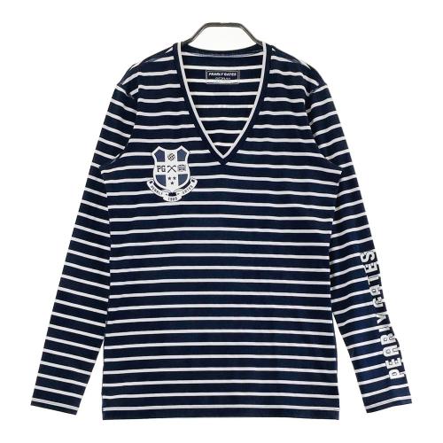 BEAMS GOLF ビームスゴルフ Vネック 長袖 インナーTシャツ ネイビー系