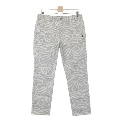 LL セントアンドリュース ブランドロゴ総柄 ストレッチ ロングパンツ 春秋 白 LL セントアンドリュース ブランドロゴ総柄 ストレッチ ロングパンツ