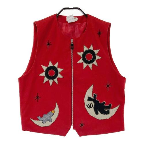 M.U SPORTS エムユースポーツ ニットベスト レッド系 サイズ：42
