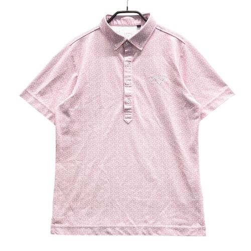 CALLAWAY キャロウェイ 半袖ポロシャツ 総柄 ピンク系 サイズ：M