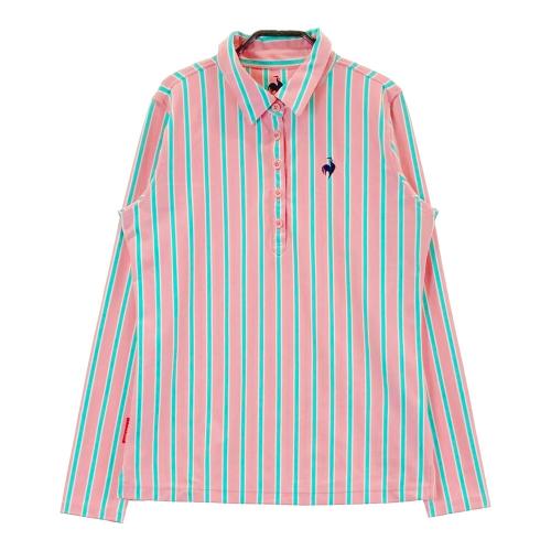 ADIDAS GOLF アディダスゴルフ U31395 長袖ポロシャツ ストライプ柄