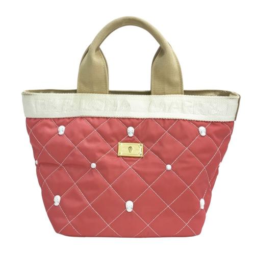 マークアンドロナ　MARK&LONA 秋冬バッグ　超美品 MARK&LONA マークアンドロナ キルティング カートバッグ オレンジ系