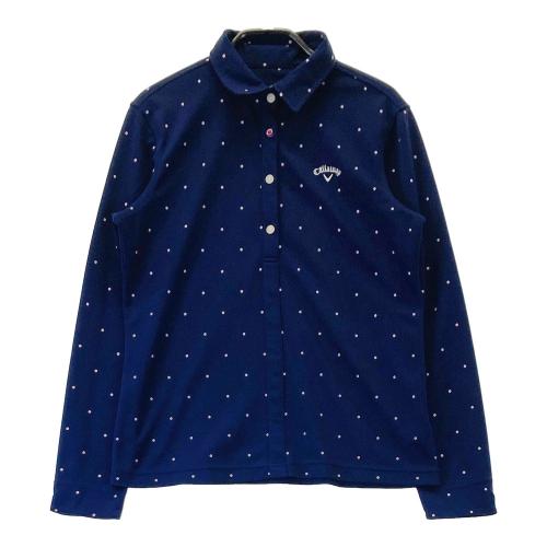 CALLAWAY キャロウェイ フード付 ジップジャケット ドット柄 ネイビー