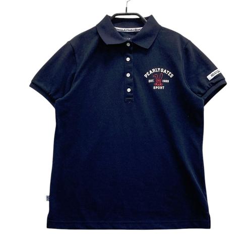 PEARLY GATES パーリーゲイツ 30周年 半袖ポロシャツ ネイビー系