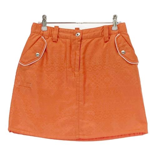 MUNSING WEAR マンシングウェア JWLK707 ; 中綿スカート 総柄 オレンジ
