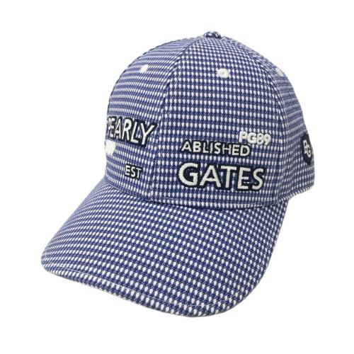 PEARLY GATES パーリーゲイツ キャップ 総柄 ブルー系 ランク：N