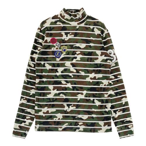 PEARLY GATES パーリーゲイツ 長袖ポロシャツ 迷彩柄 カモフラ グレー