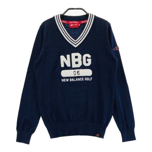新品未使用 ニューバランスゴルフ Vネックニットセーター ネイビー Sサイズ NEW BALANCE GOLF ニューバランス Vネック ニットセーター ネイビー系