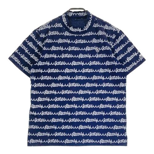 PEARLY GATES パーリーゲイツ モックネック 半袖Tシャツ ネイビー系