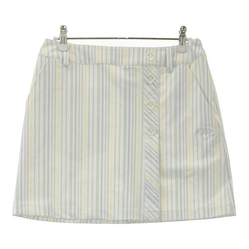 PEARLY GATES パーリーゲイツ ストレッチスカート 麻混 ストライプ柄