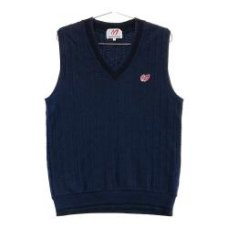 Vネック カシミヤ ニットベスト 4 M ブラック 黒マスターバニーエディション MASTER BUNNY EDITION(マスターバニーエディション) ベスト｜中古