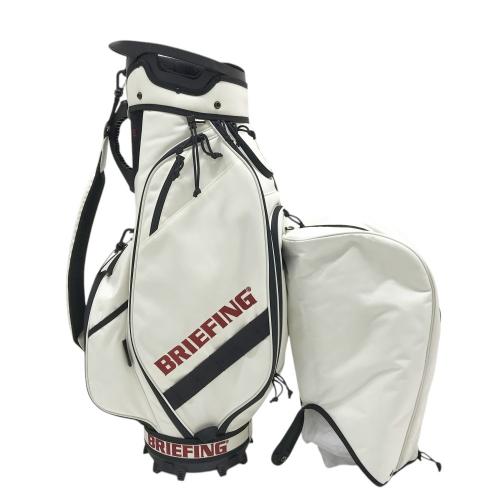 BRIEFING ゴルフバッグ ホワイト 中古美品 BRIEFING GOLF ブリーフィング カート キャディバッグ ホワイト系