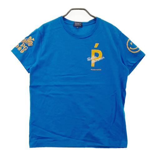 PEARLY GATES パーリーゲイツ 半袖Tシャツ ニコちゃん ブルー系 サイズ