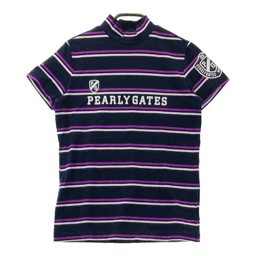 PEARLY GATES パーリーゲイツ ハイネック 半袖Tシャツ ボーダー柄