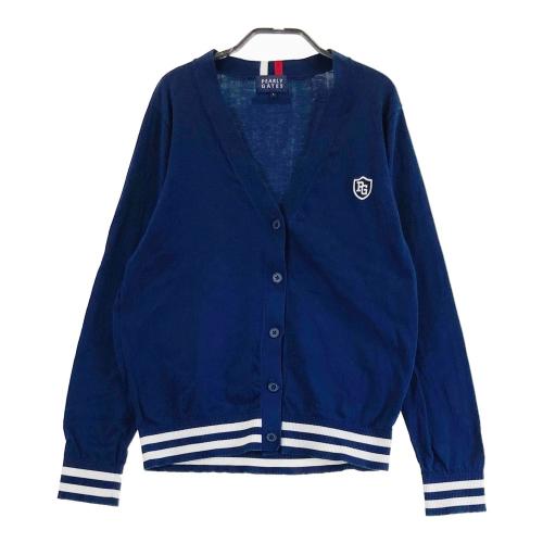 PEARLY GATES パーリーゲイツ ニットカーディガン 総柄 パープル系