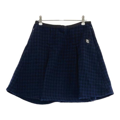PEARLY GATES パーリーゲイツ ニットスカート 千鳥柄 ネイビー系