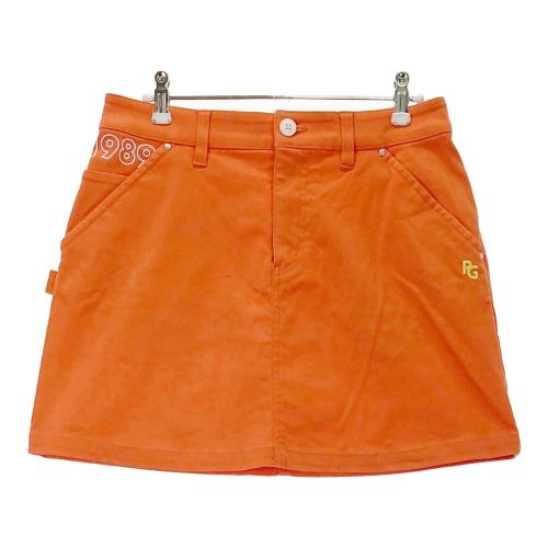 PEARLY GATES オレンジスカート 00サイズ PEARLY GATES パーリーゲイツ 中綿スカート オレンジ 蓄熱裏地 バック