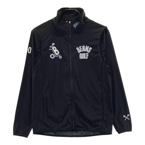 BEAMS GOLF フリースジャケット XL ブラック BEAMS GOLF ビームスゴルフ ロゴ刺繍入り 2WAY 長袖ジャケット
