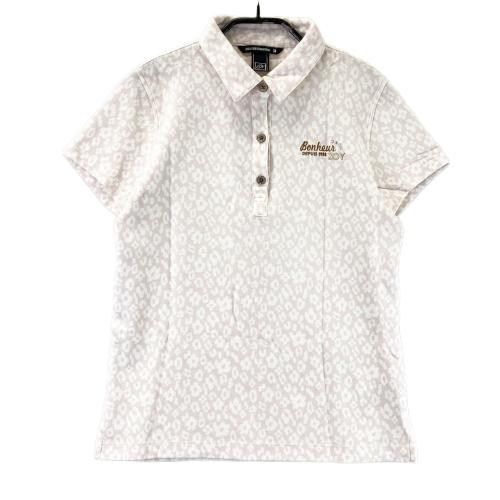 ZOY ゾーイ 半袖ポロシャツ ラインストーン 総柄 ピンク系 サイズ：38