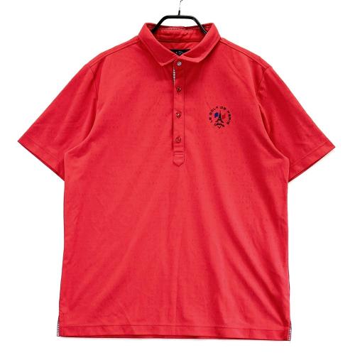 [新品]Callaway Lサイズ　トマト柄ポロシャツ 半袖 新品タグ付き CALLAWAY キャロウェイ 半袖ポロシャツ トマト柄 レッド系 L ゴルフ