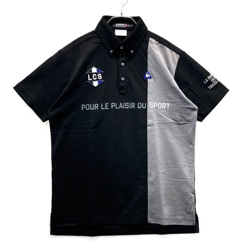 FIDES GOLF フィデスゴルフ ニット 半袖ポロシャツ ブラック系 サイズ