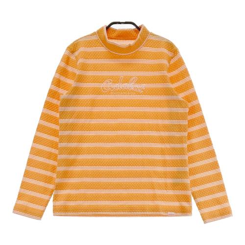 ADABAT アダバット ハーフジップ 長袖Tシャツ 総柄 オレンジ系 サイズ