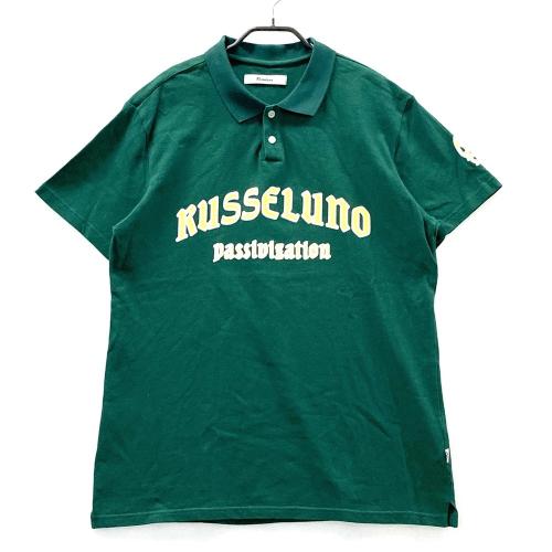 RUSSELUNO ラッセルノ　メンズ　総柄　半袖ポロシャツ　7 RUSSELUNO ラッセルノ メンズ 総柄 半袖ポロシャツ 7 RUSSELUNO