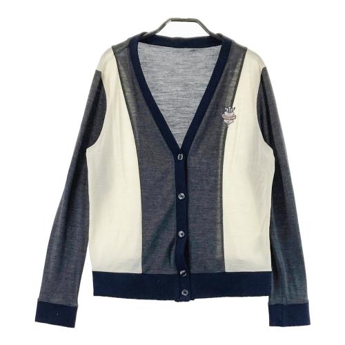 BEAMS GOLF ビームスゴルフ ニット カーディガン ドット柄 ネイビー系