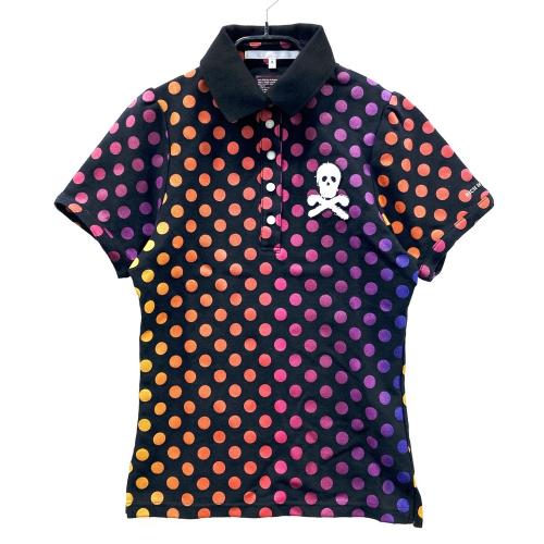 MARK&LONA マークアンドロナ 半袖ポロシャツ ドット柄 ブラック系