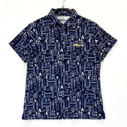 ADIDAS GOLF アディダスゴルフ A03398 ジップジャケット 総柄 ネイビー
