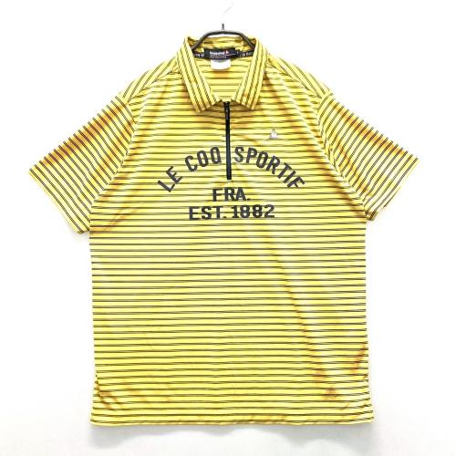 LE COQ GOLF ルコックゴルフ ハーフジップ 半袖ブルゾン イエロー系