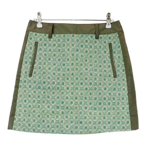 23区GOLF ニジュウサンクゴルフ スカート 総柄 グリーン系 サイズ：61