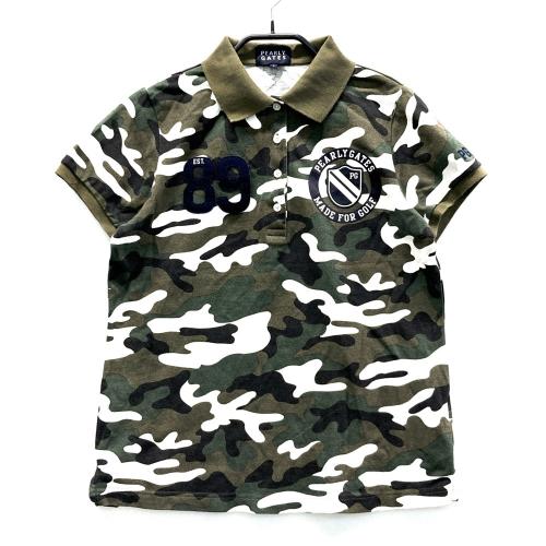 PEARLY GATES パーリーゲイツ 半袖ワンピース カモフラ ボーダー柄