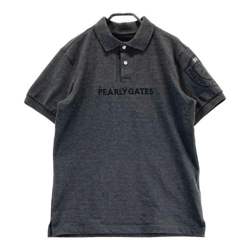 PEARLY GATES ポロシャツ ダークグレー B PEARLY GATES パーリーゲイツ 2023年モデル 半袖ポロシャツ グレー系