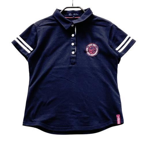 23区GOLF ニジュウサンクゴルフ 半袖ポロシャツ ネイビー系 サイズ：3