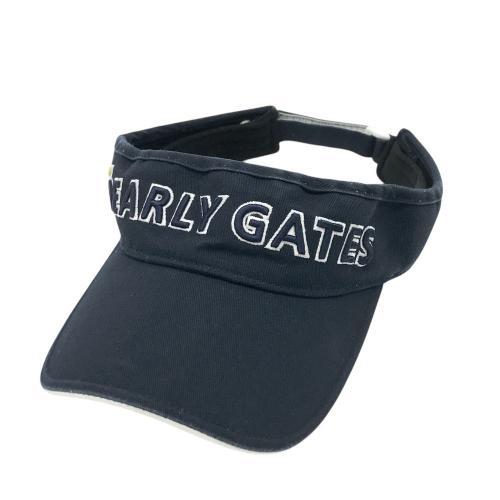 PEARLY GATES パーリーゲイツ サンバイザー チェック柄 ネイビー系