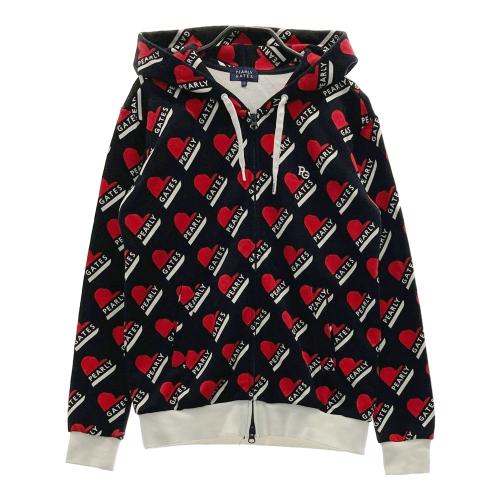 PEARLY GATES パーリーゲイツ フリース 長袖ジップパーカー ブラック系