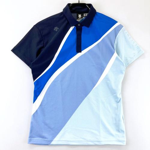 DESCENTE GOLF デサントゴルフ 半袖ポロシャツ ブルー系 サイズ：O
