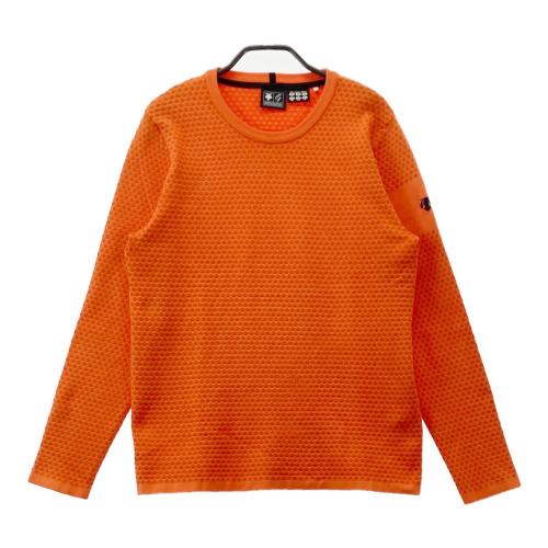 DESCENTE GOLF デサントゴルフ 半袖ポロシャツ ロゴ柄 オレンジ系