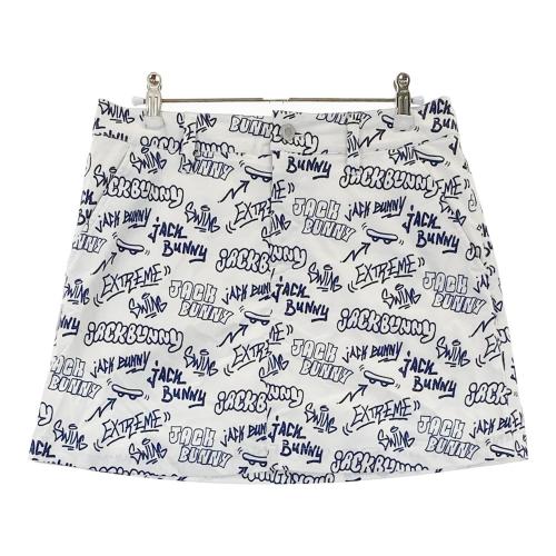 【新品】ジャックバニー JACK BUNNY スカート 総柄 ホワイト系 1 JACK BUNNY ジャックバニー インナー付スカート 総柄 ホワイト系