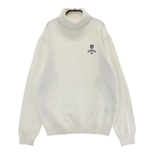 Callaway/キャロウェイ ゴルフ タートルセーター【ホワイト/LL】美品！ CALLAWAY キャロウェイ 長袖ニットセーター ホワイト系 サイズ：LL