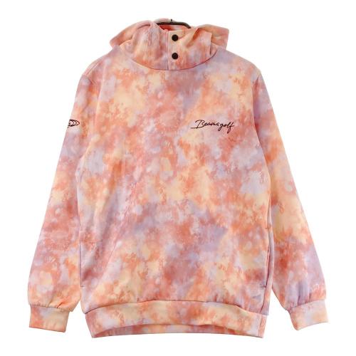 BEAMS GOLF ビームスゴルフ パーカー プルオーバー 総柄 オレンジ系
