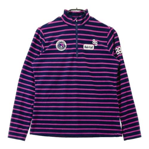 PEARLY GATES パーリーゲイツ ハーフジップ長袖Tシャツ ボーダー柄