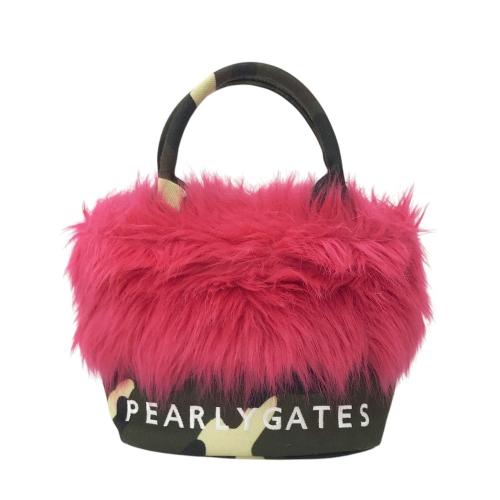 PEARLY GATES パーリーゲイツ フェイクファー ポーチ カモフラ柄