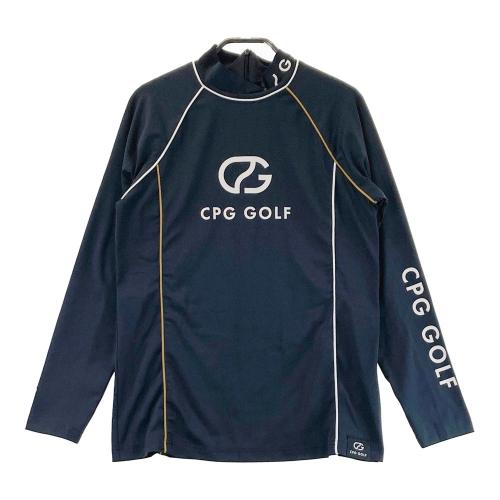 CPG GOLF シーピージーゴルフ ハーフジップ 半袖ポロシャツ ベージュ系