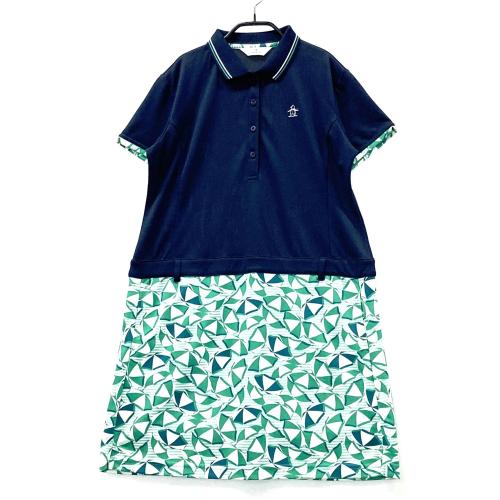 MUNSING WEAR マンシングウェア MGWTJJ02 半袖ワンピース ネイビー系