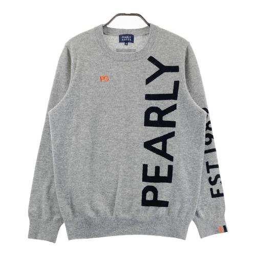 PEARLY GATES パーリーゲイツ カシミヤ ニットセーター ロゴ グレー系