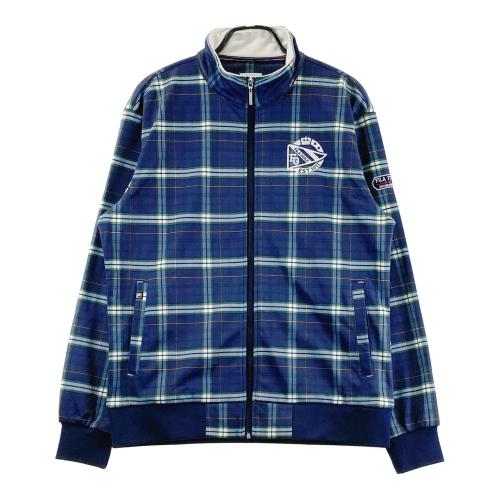 FILA GOLF フィラゴルフ 裏起毛 ジップジャケット チェック柄 ネイビー