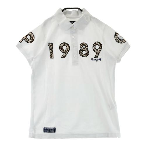 PEARLY GATES パーリーゲイツ 半袖ポロシャツ ワッペン ホワイト系